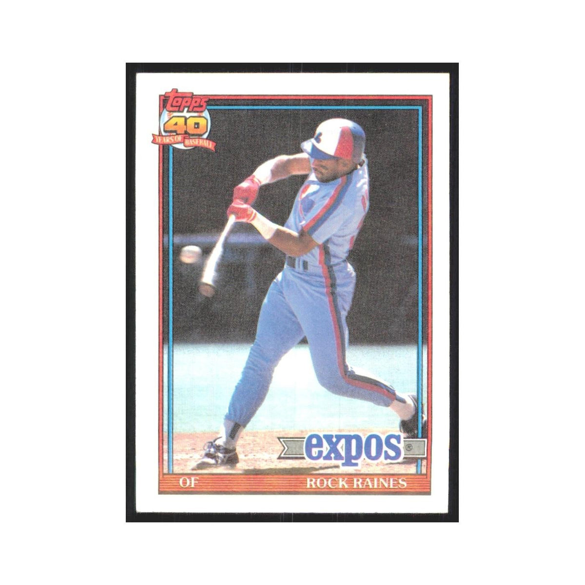 1991 Topps Rock Raines Montreal Expos #360