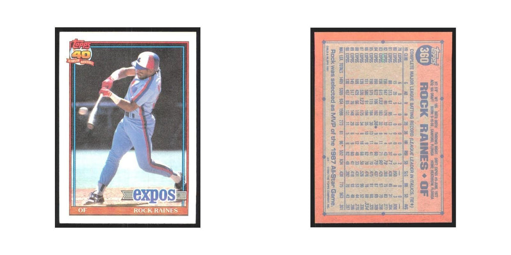 1991 Topps Rock Raines Montreal Expos #360