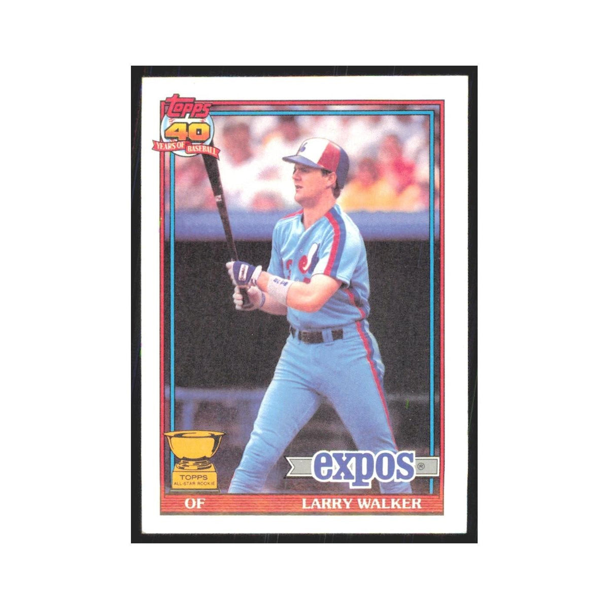 1991 Topps Larry Walker Montreal Expos #339
