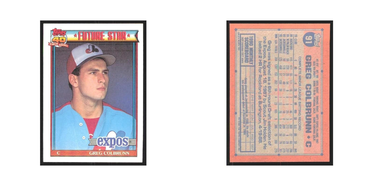 1991 Topps Greg Colbrunn Montreal Expos #91