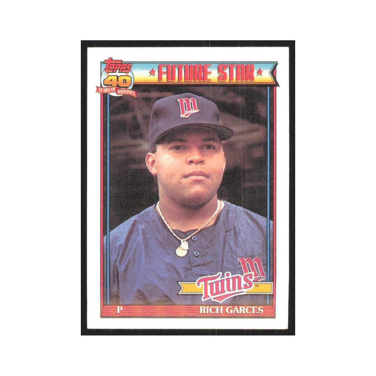 1991 Topps Rich Garces Twins #594