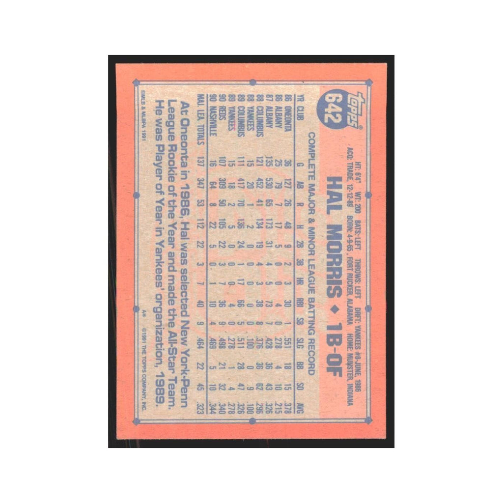 1991 Topps Hal Morris Reds #642