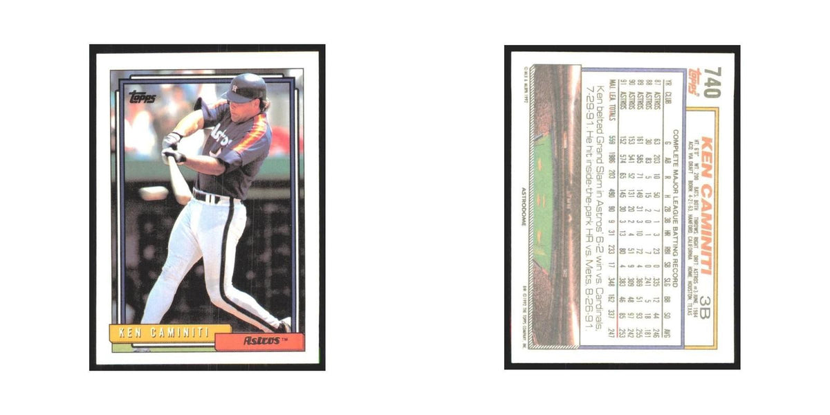 1992 Topps Ken Caminiti Astros #740