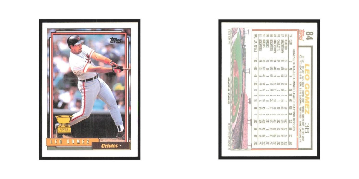 1992 Topps Leo Gomez Orioles #84