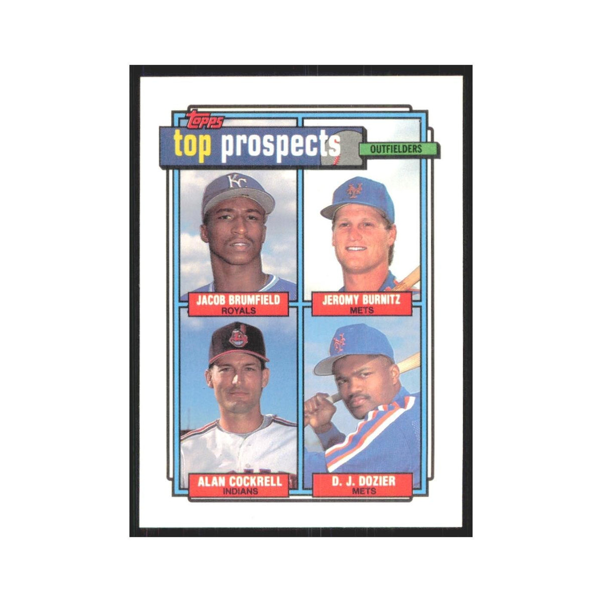 1992 Brumfield/Burnitz/Cockrell/Dozier New York Mets/Kansas City Royals/Clevelan