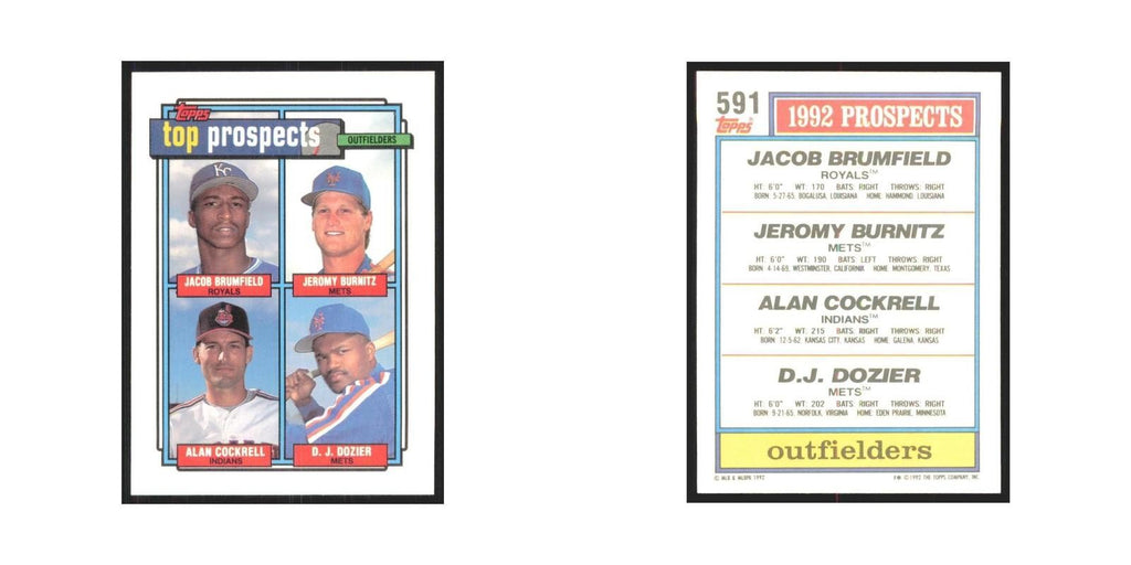 1992 Brumfield/Burnitz/Cockrell/Dozier New York Mets/Kansas City Royals/Clevelan