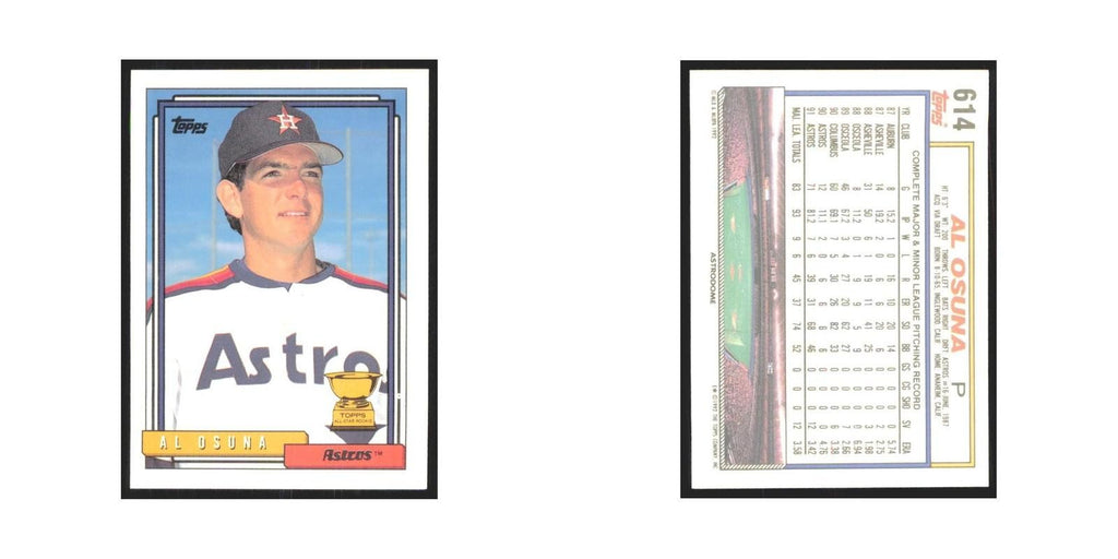 1992 Topps Al Osuna Astros #614