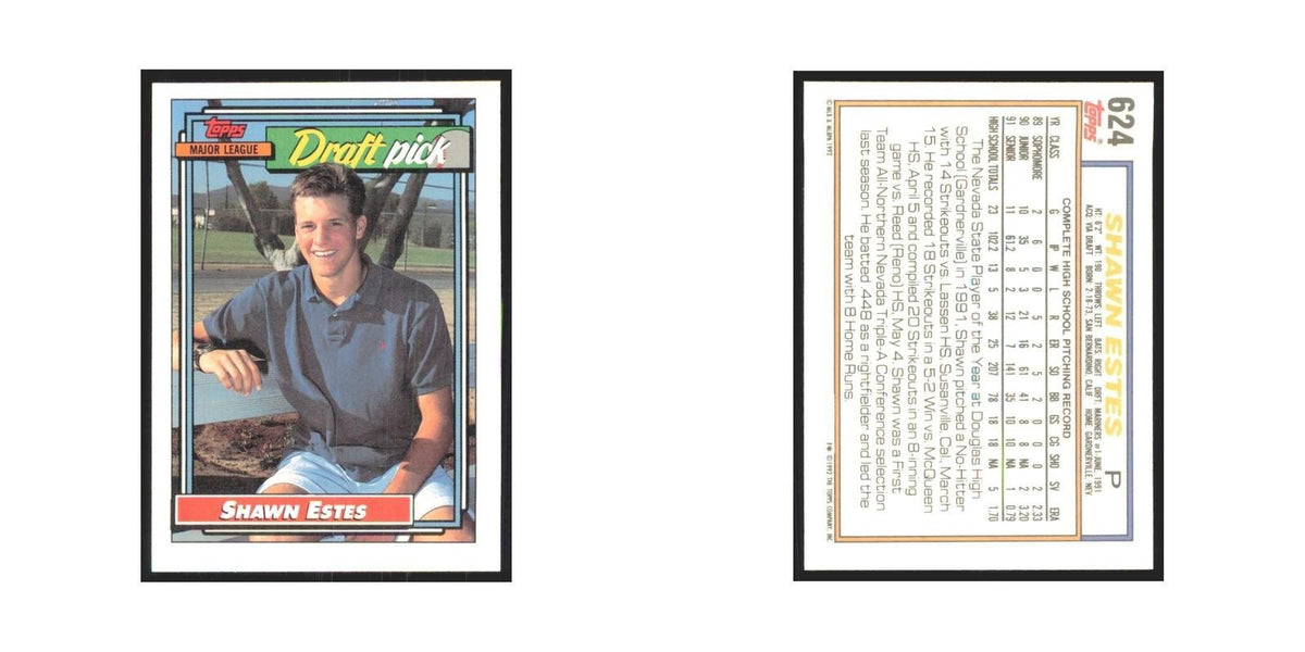 1992 Topps Shawn Estes Mariners #624