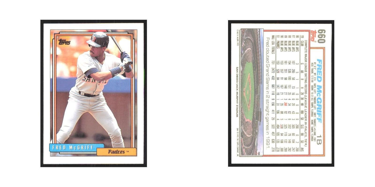 1992 Topps Fred McGriff Padres #660