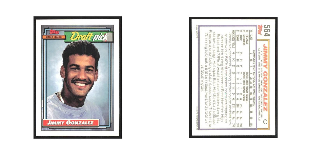 1992 Topps Jimmy Gonzalez Astros #564