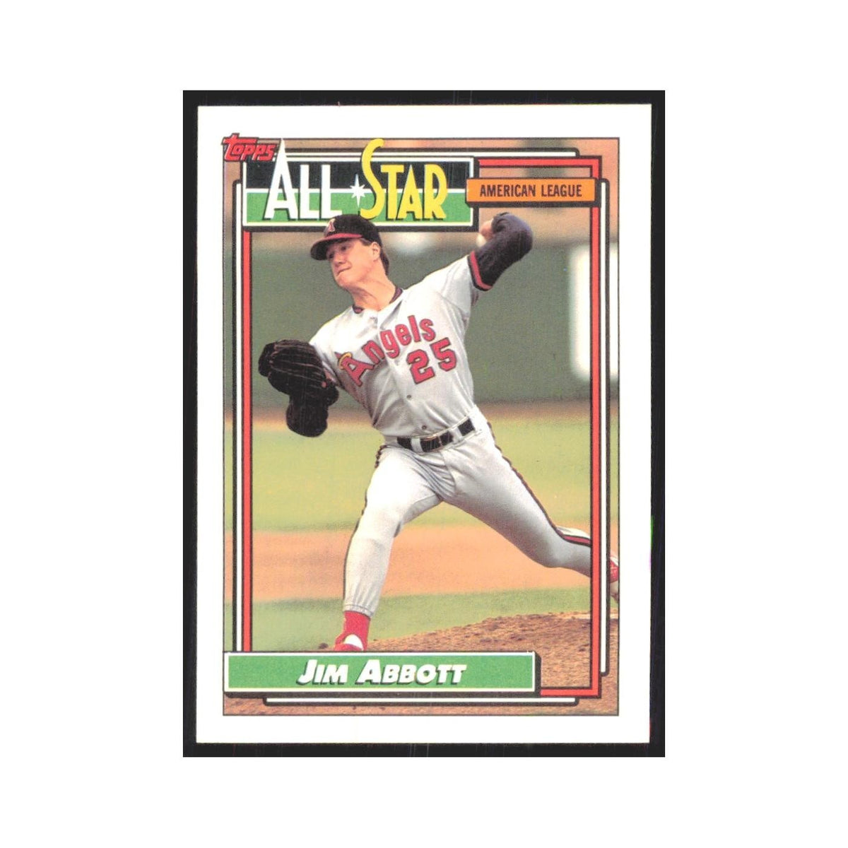 1992 Topps Jim Abbott Angels #406