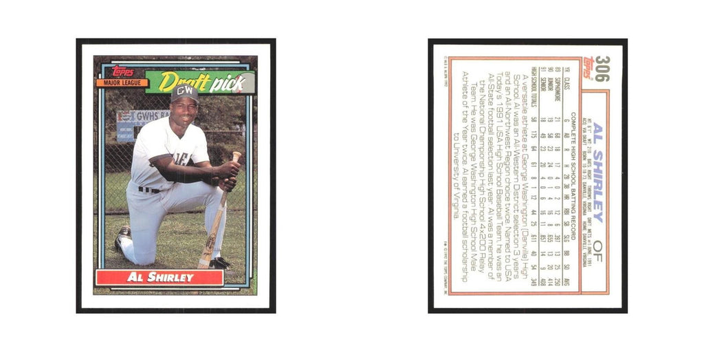 1992 Topps Al Shirley Mets #306