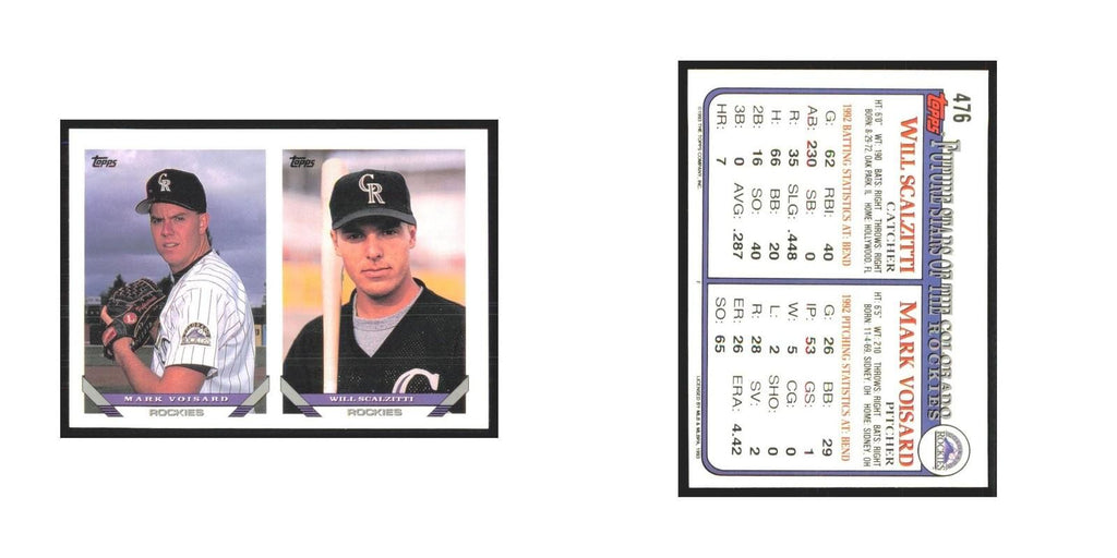 1993 Topps Mark Voisard/Will Scalzitti Rockies #476