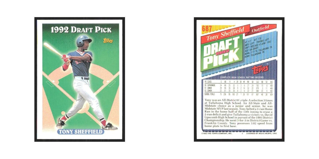 1993 Topps Tony Sheffield Red Sox #687