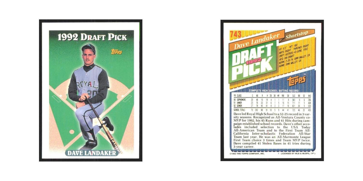 1993 Topps Dave Landaker Astros #743