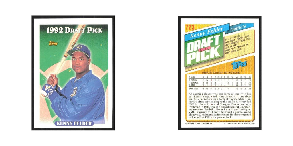 1993 Topps Kenny Felder Brewers #723