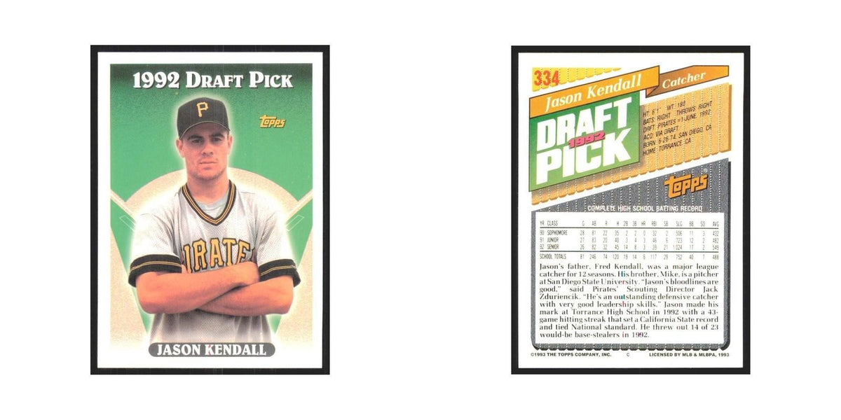 1993 Topps Jason Kendall Pirates #334