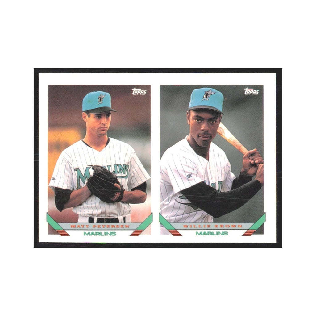 1993 Topps Matt Petersen/Willie Brown Florida Marlins #497