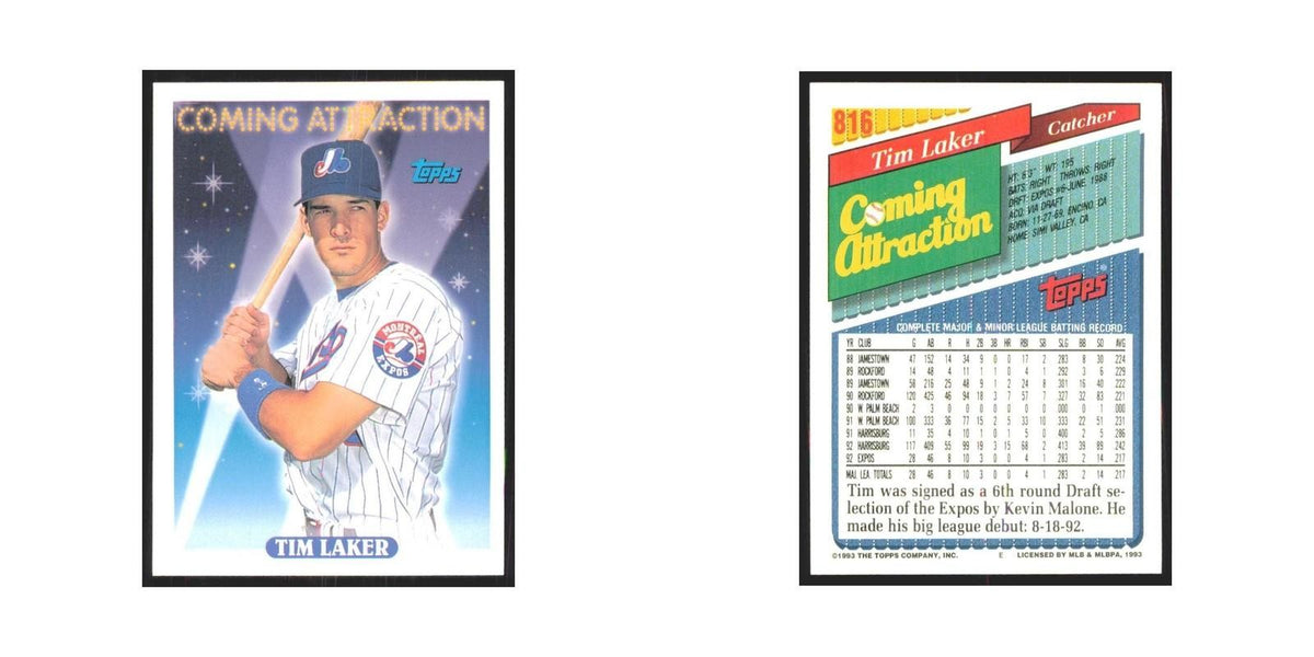 1993 Topps Tim Laker Montreal Expos #816