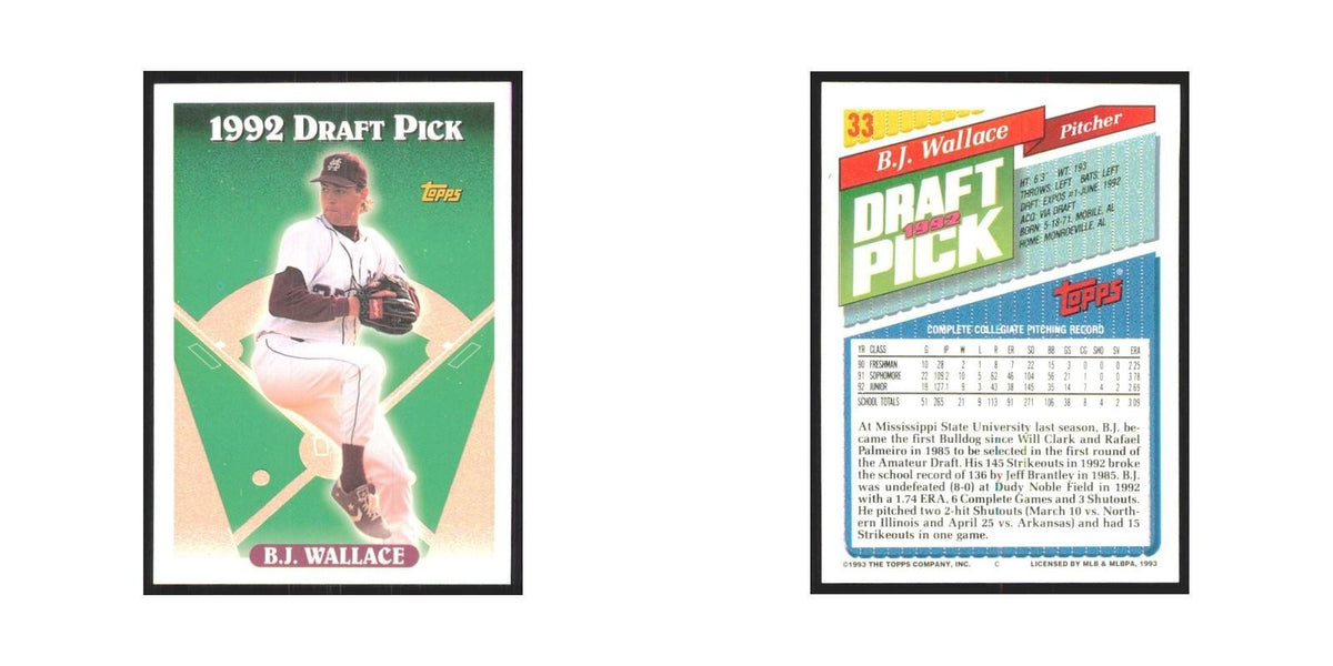 1993 Topps B.J. Wallace Montreal Expos #33