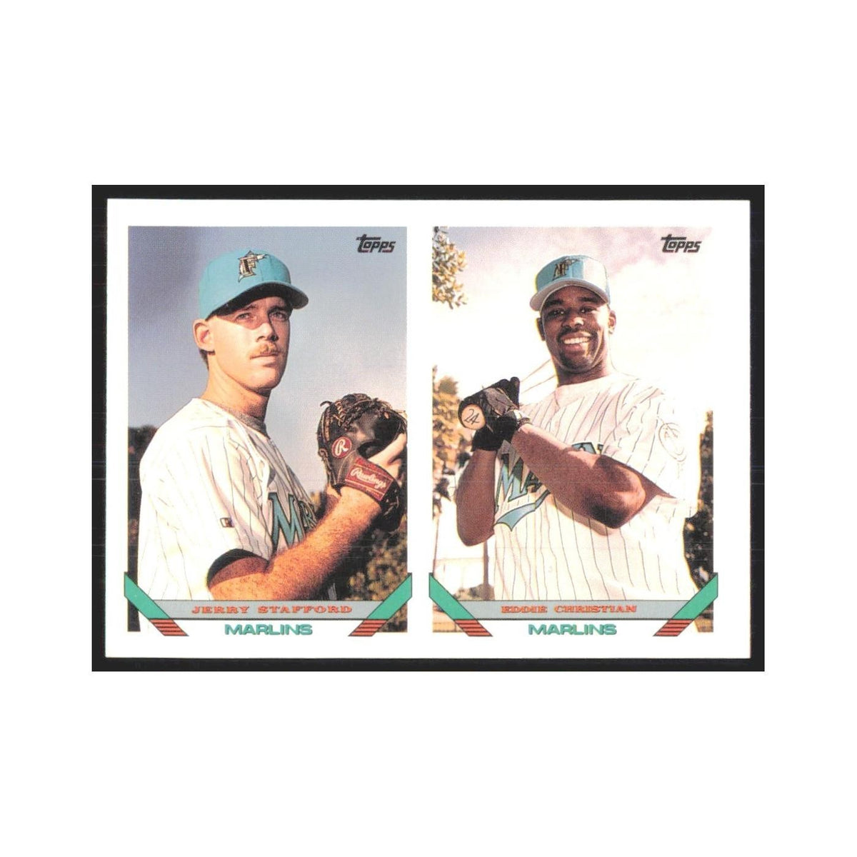 1993 Topps Jerry Stafford/Eddie Christian Florida Marlins #683
