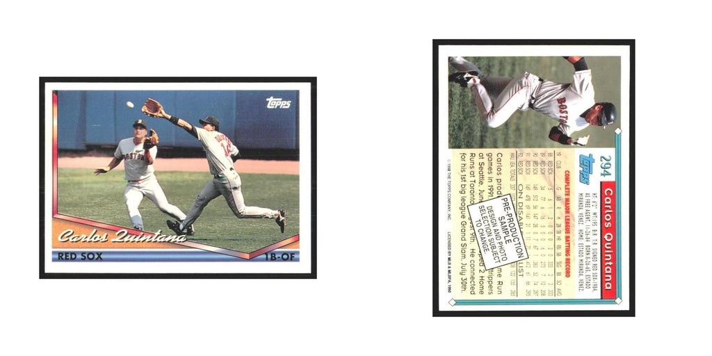 1993 Topps Carlos Quintana Red Sox #294