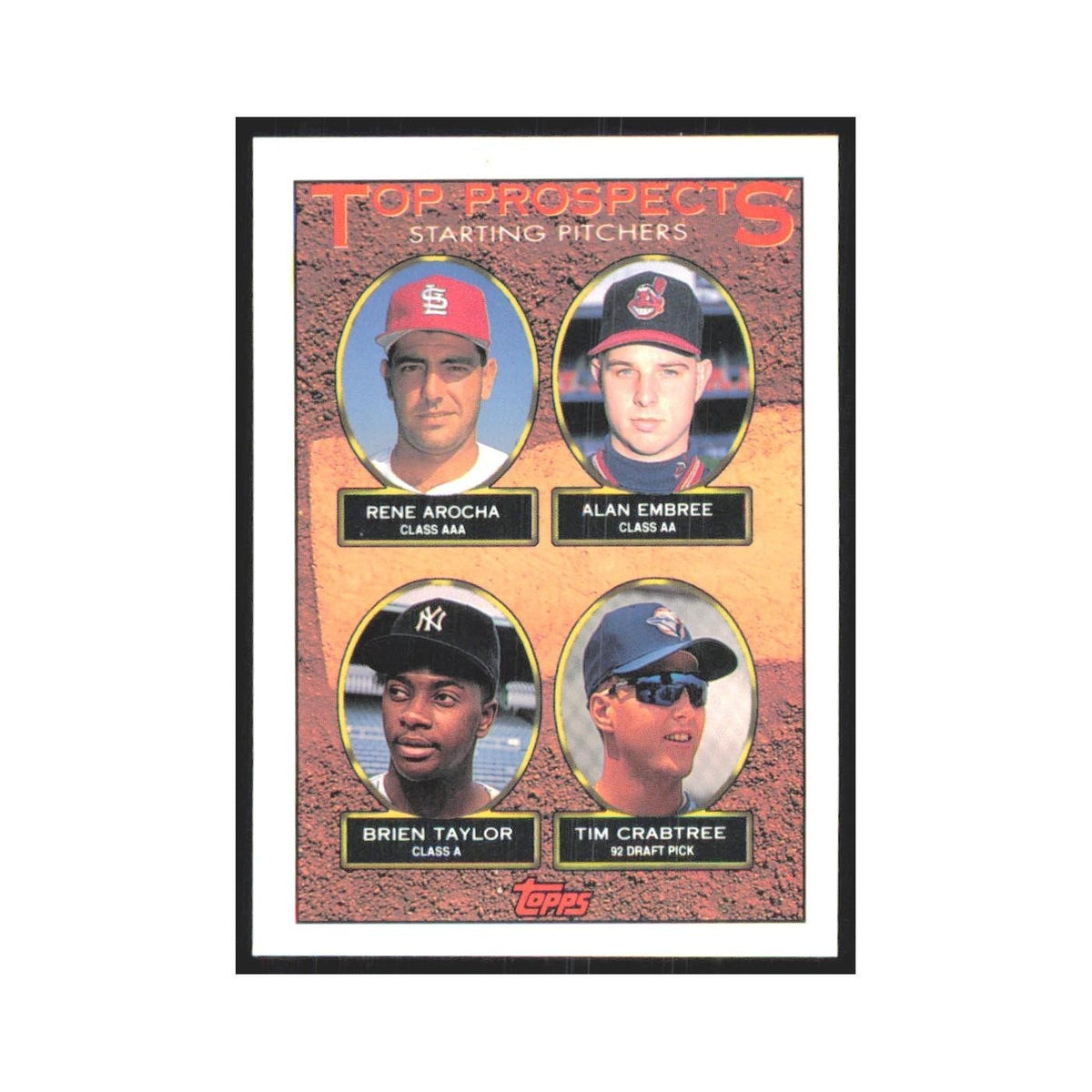 1993 Topps Arocha/Embree/Taylor/Crabtree Cardinals/Indians/Yankees/Blue Jays