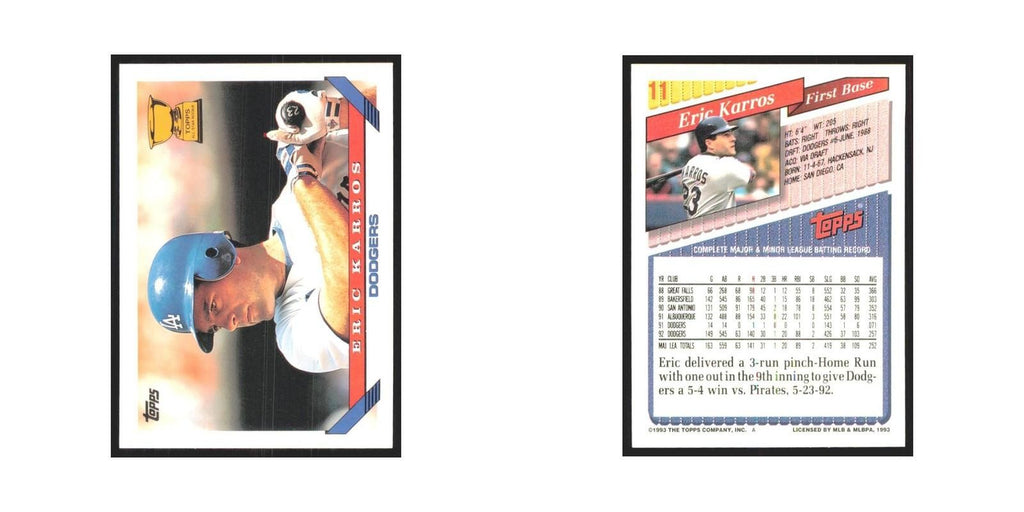 1993 Topps Eric Karros Dodgers #11
