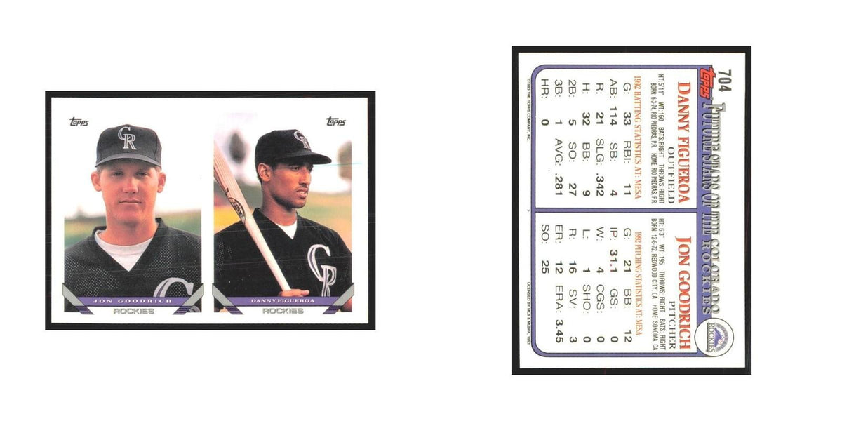 1993 Topps Jon Goodrich/Danny Figueroa Rockies #704