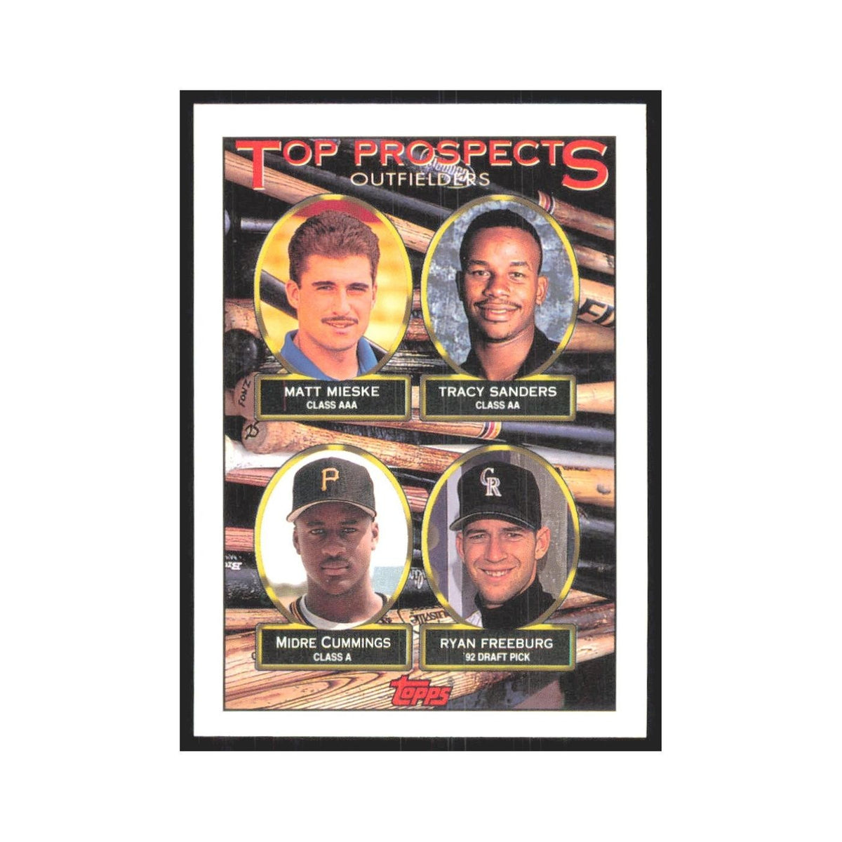 1993 Matt Mieske/Tracy Sanders/Midre Cummings/Ryan Freeburg Milwaukee Brewers/Cl