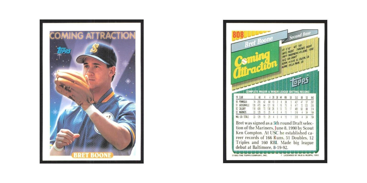 1993 Topps Bret Boone Mariners #808