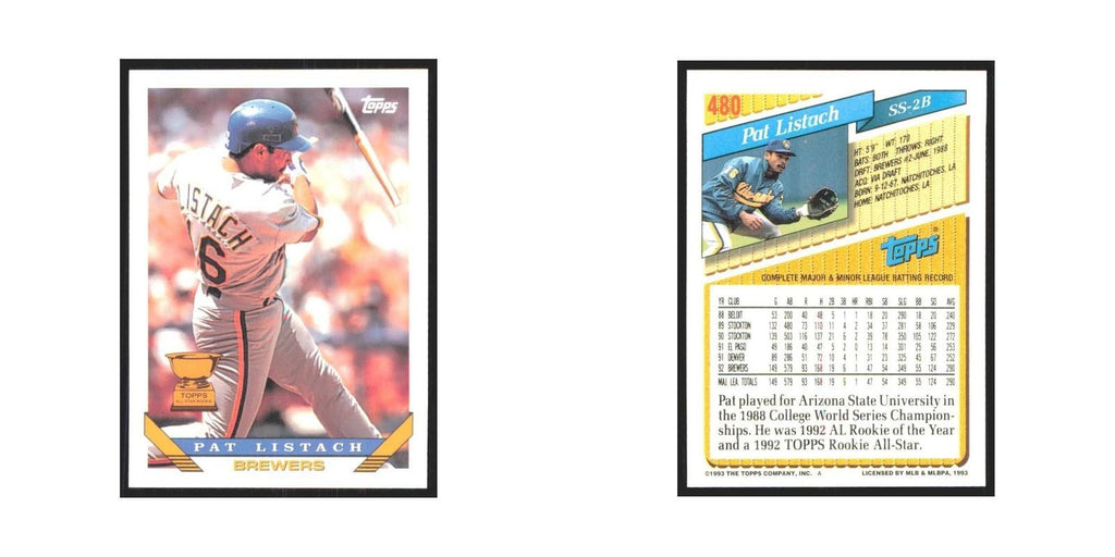 1993 Topps Pat Listach Brewers #480