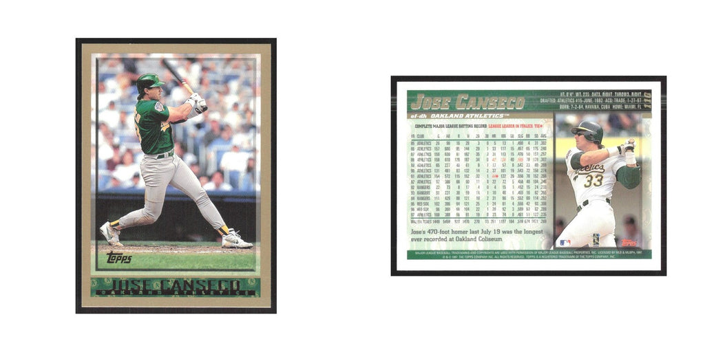 1998 Topps Jose Canseco Athletics #110