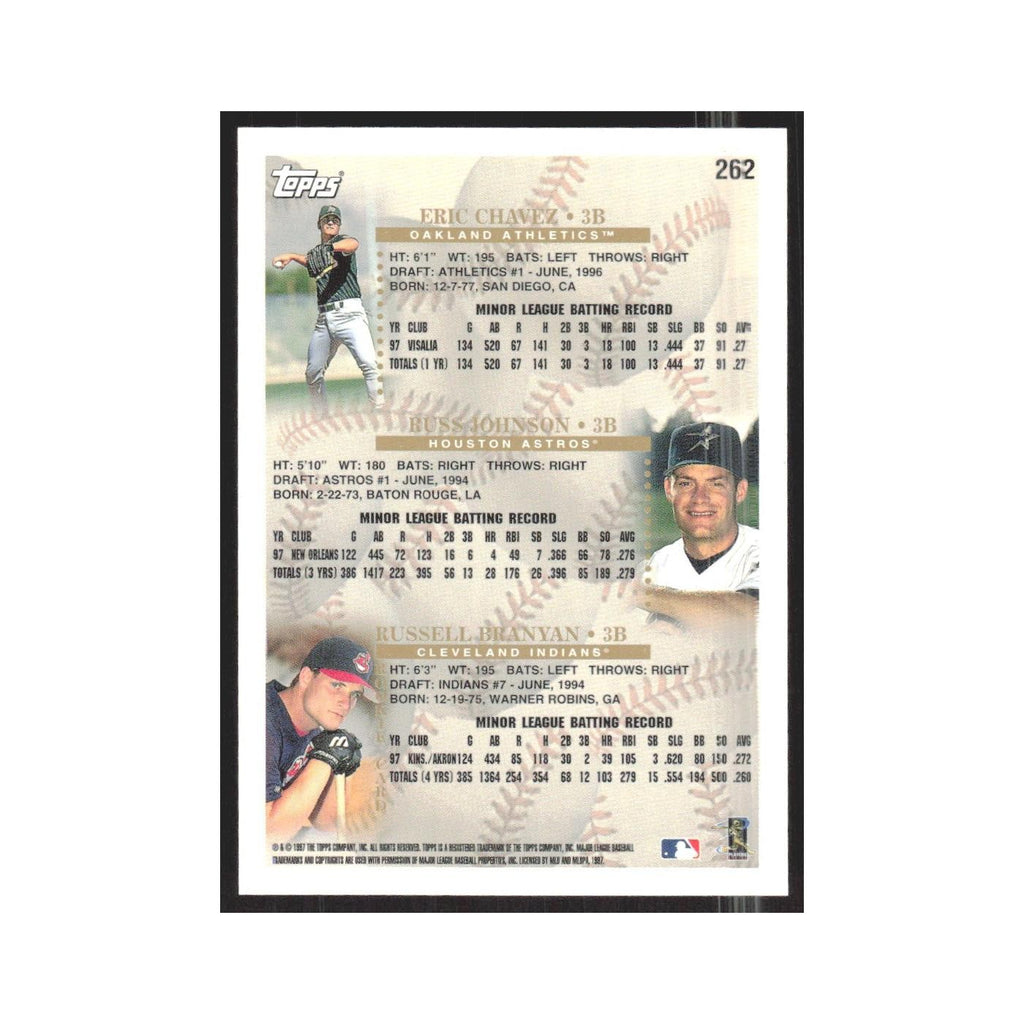 1998 Topps Eric Chavez/Russ Johnson/Russell Branyan #262