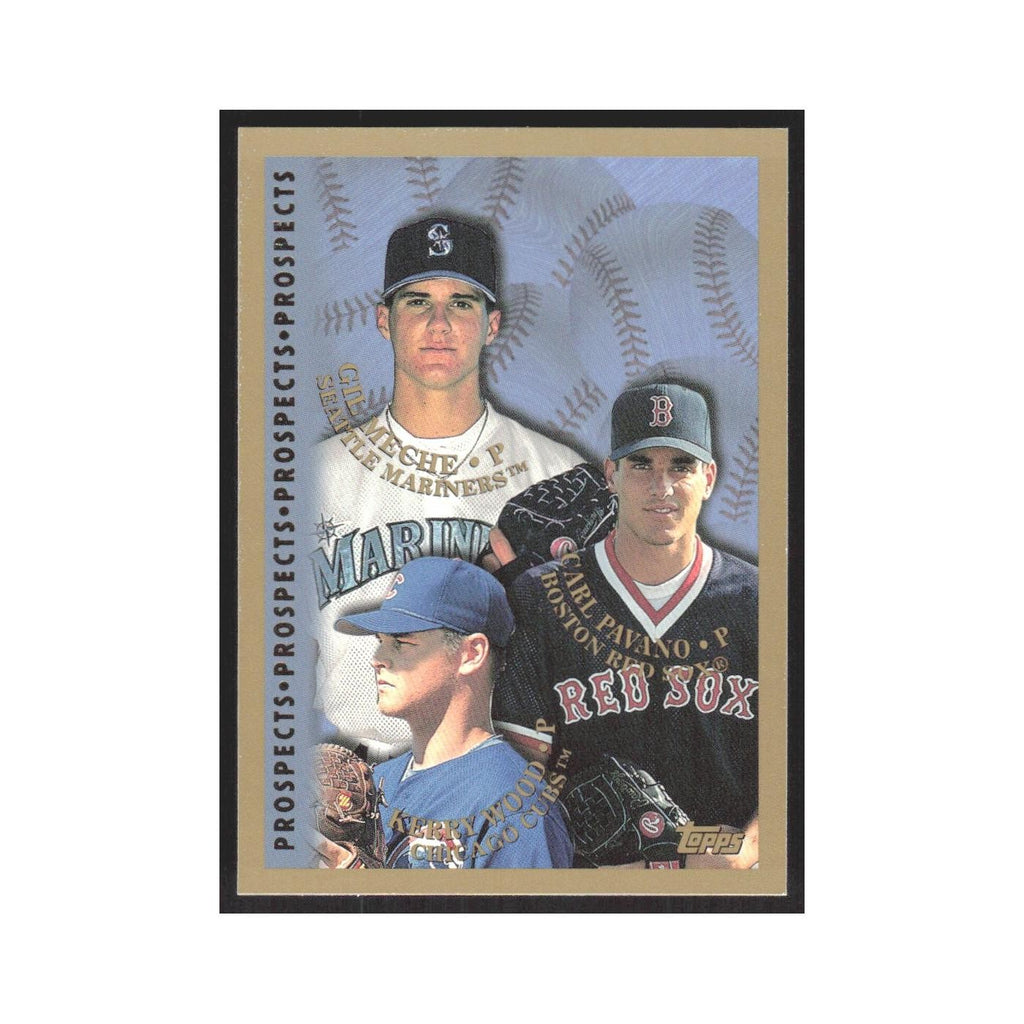 1998 Topps Carl Pavano/Gil Meche/Kerry Wood #256