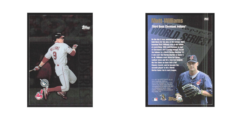 1998 Topps Matt Williams Indians #280