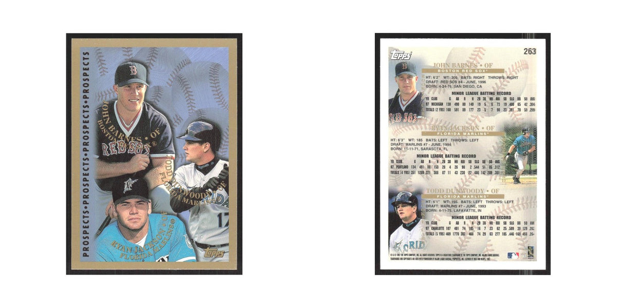 1998 Topps John Barnes/Ryan Jackson/Todd Dunwoody #263