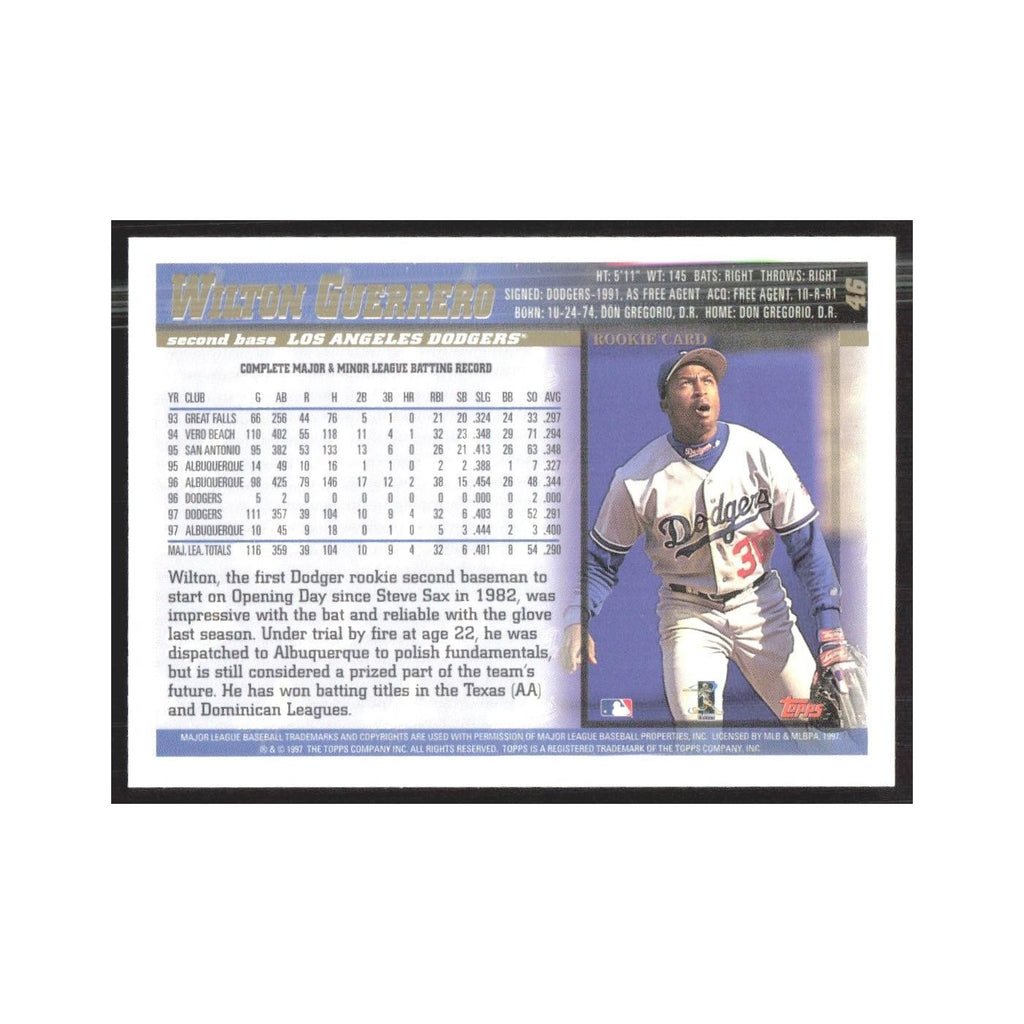 1998 Topps Wilton Guerrero Dodgers #46