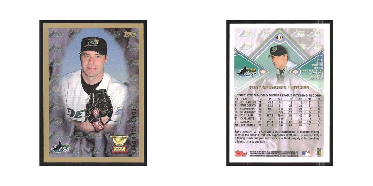 1998 Topps Tony Saunders Rays #497