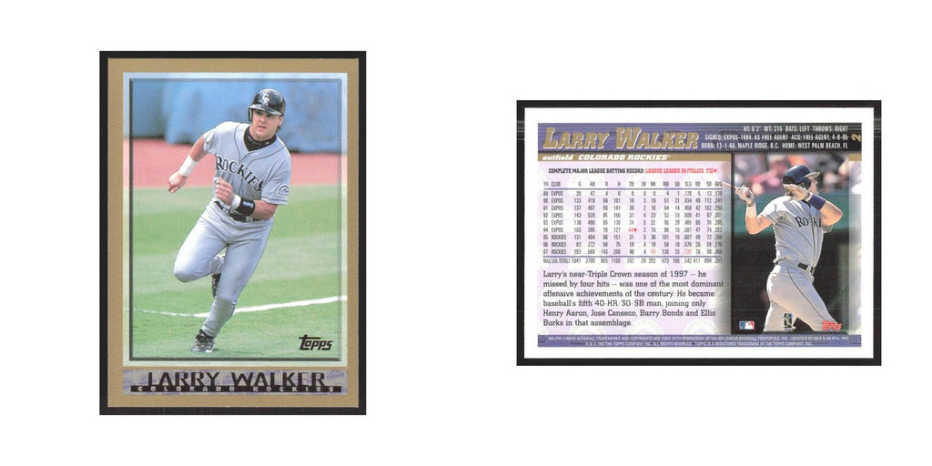 1998 Topps Larry Walker Rockies #2