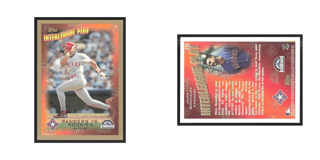1998 Topps Juan Gonzalez Rangers #273