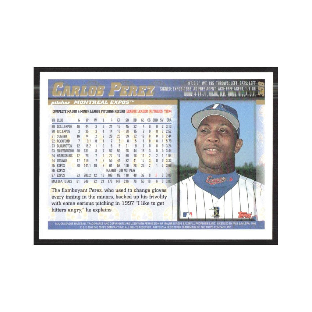 1998 Topps Carlos Perez Montreal Expos #358