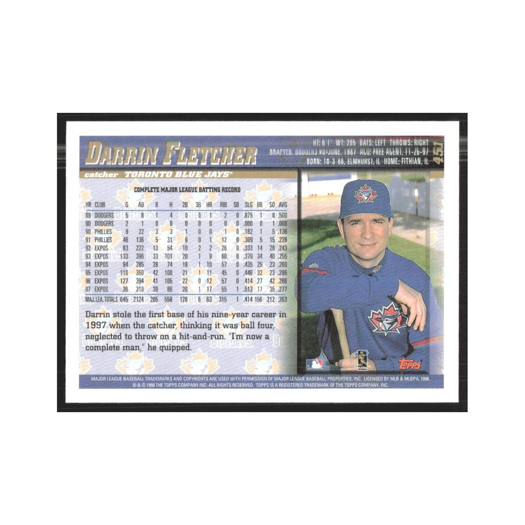 1998 Topps Darrin Fletcher Blue Jays #451