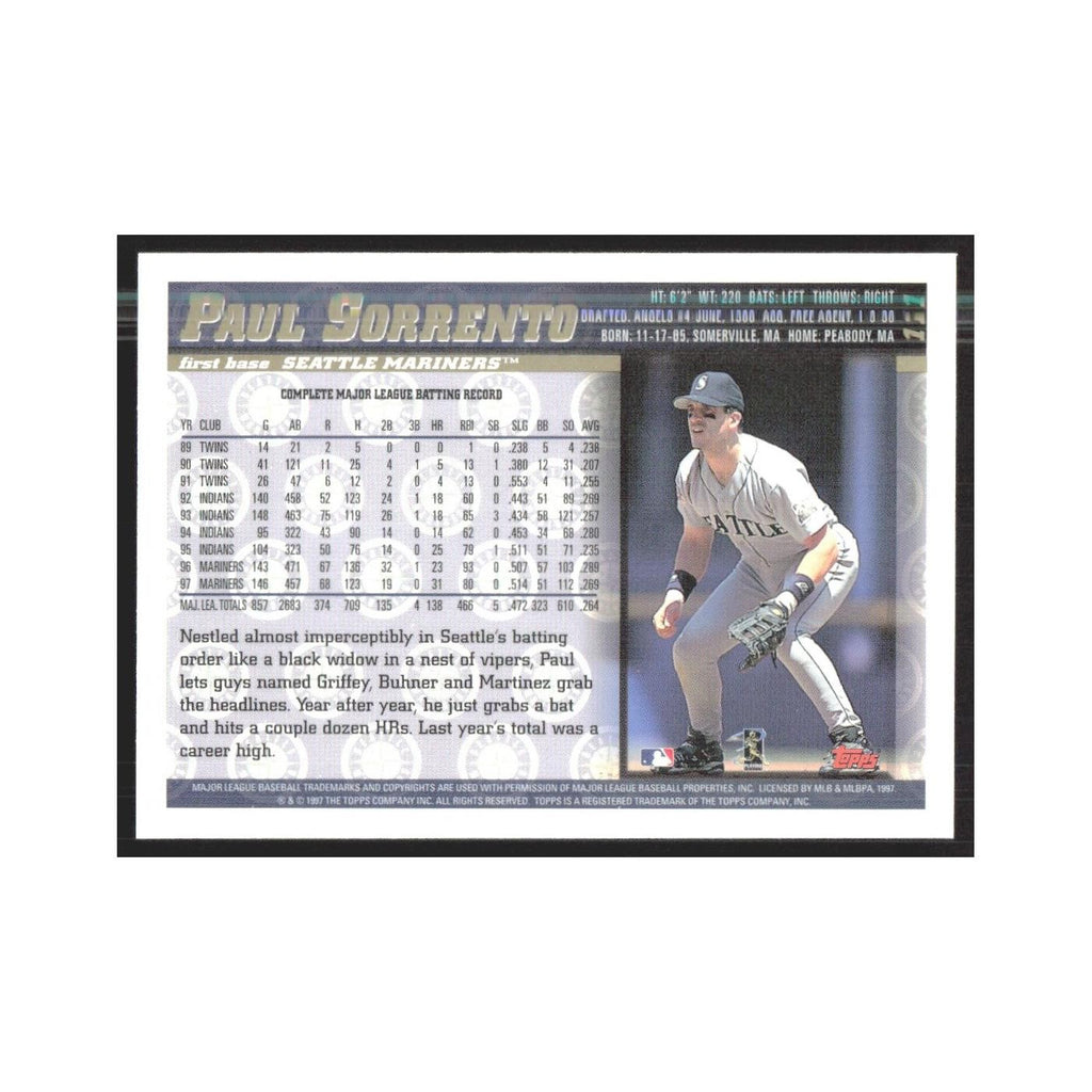 1998 Topps Paul Sorrento Mariners #111