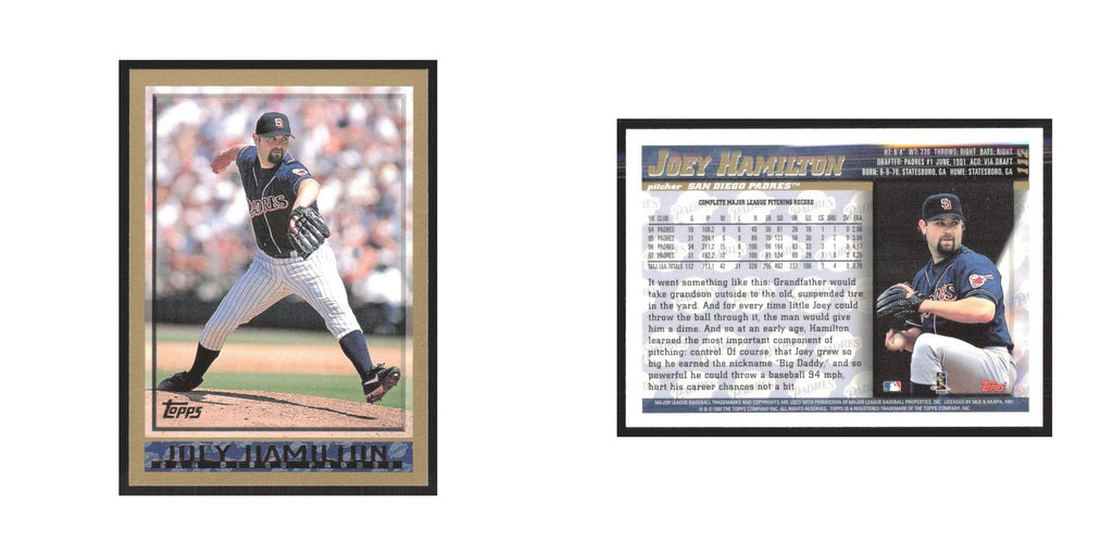 1998 Topps Joey Hamilton San Diego Patres #112