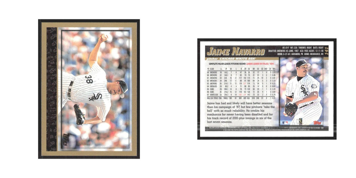 1998 Topps Jaime Navarro White Sox #141