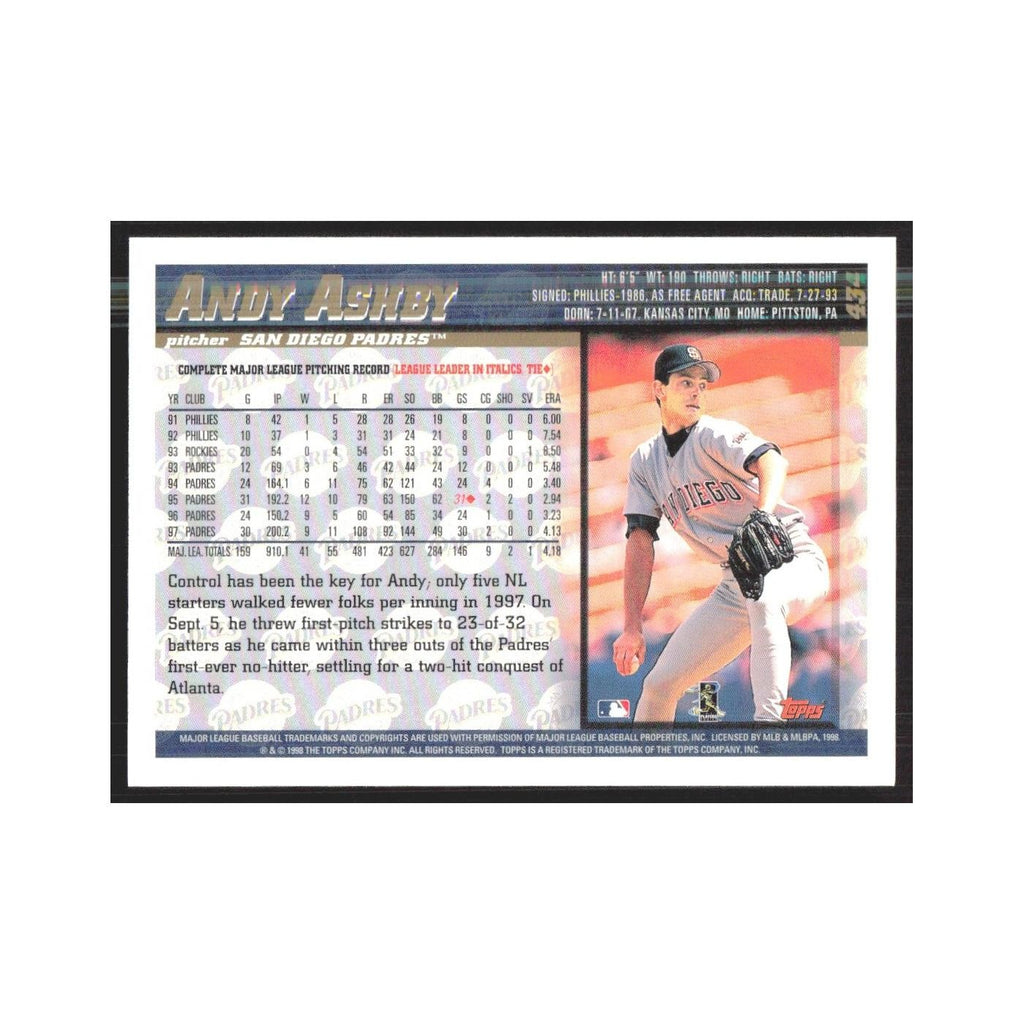 1998 Topps Andy Ashby Padres #434