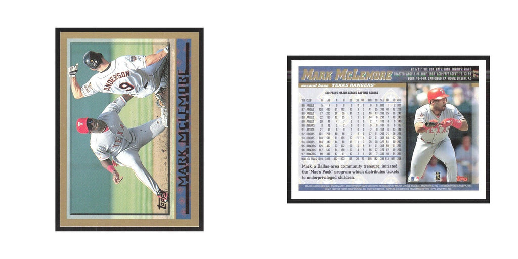 1998 Topps Mark McLemore Rangers #71