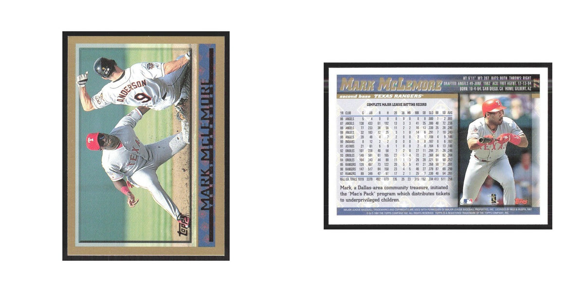 1998 Topps Mark McLemore Rangers #71