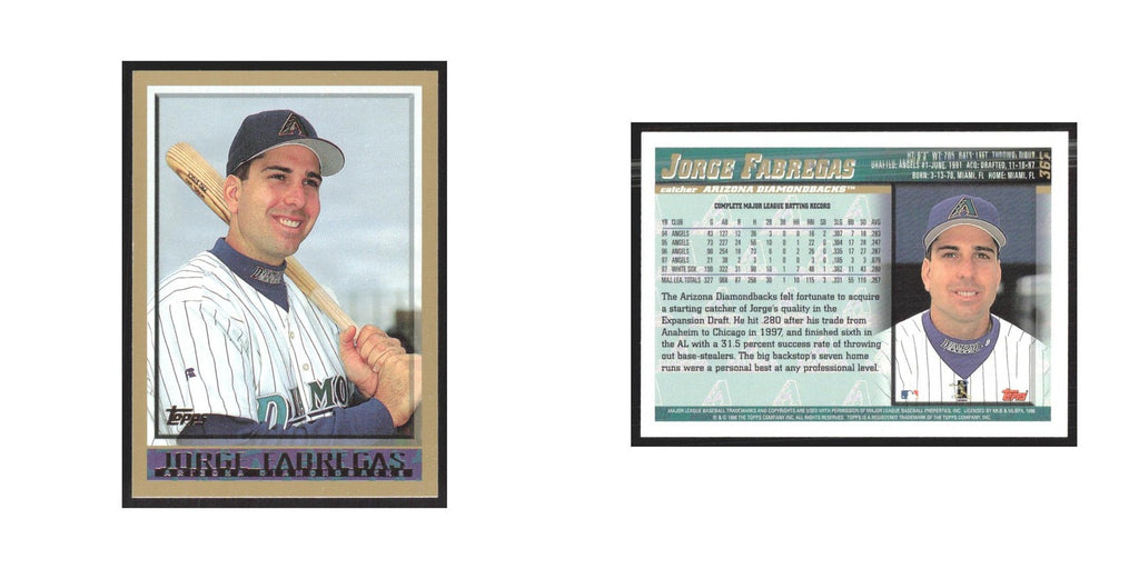 1998 Topps Jorge Fabregas Diamondbacks #367
